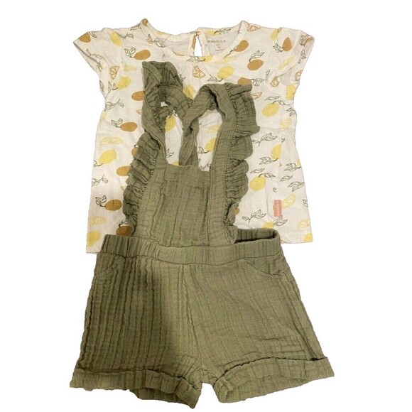 BCBG Girls Toddler Girl's 2pc Outfit Fruit Print Romper-t-shirt Size 2T - Picture 4 of 7